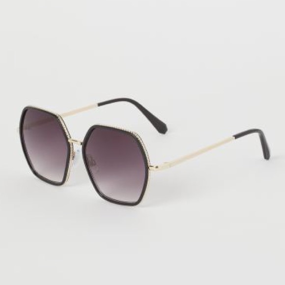 H&M Geometric Sunglasses (Black/Gold) - Picture 2 of 7